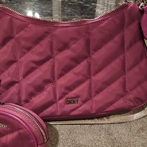 DKNY Quilted Fushia Shoulder Bag